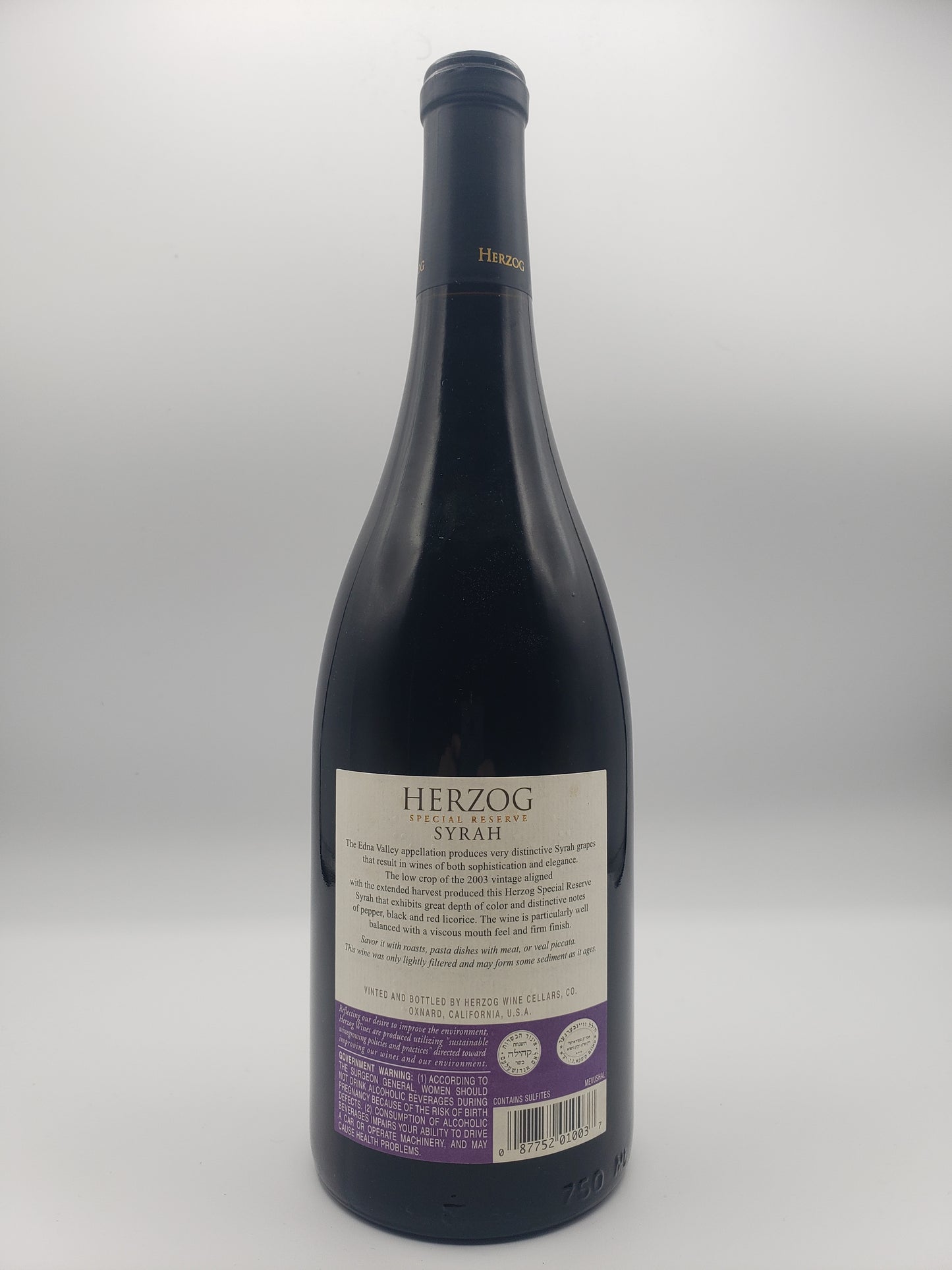 Herzog Special Reserve Edna Valley Syrah 2003