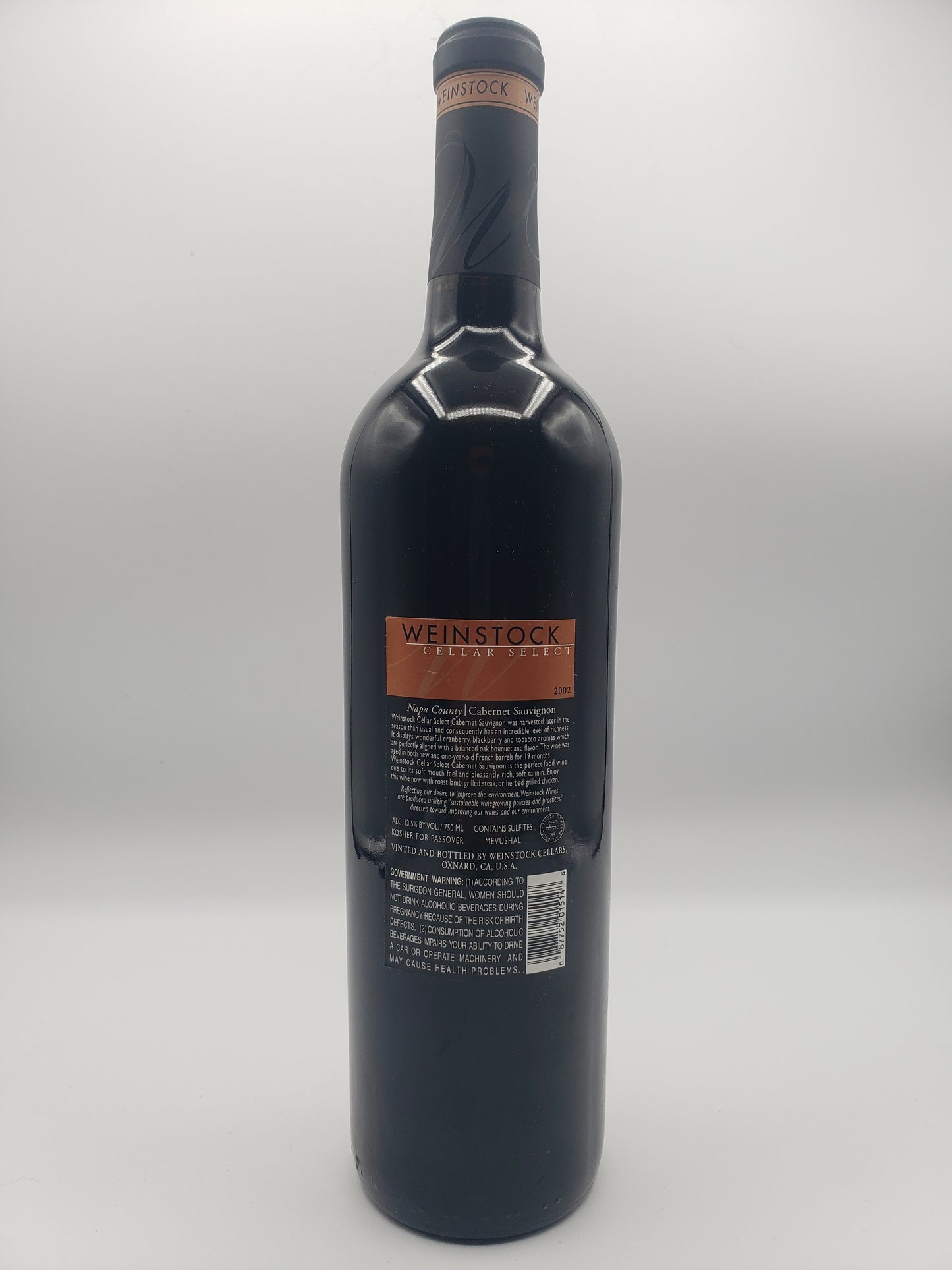 Weinstock Cellars Select Cabernet Sauvignon Napa Valley 2002